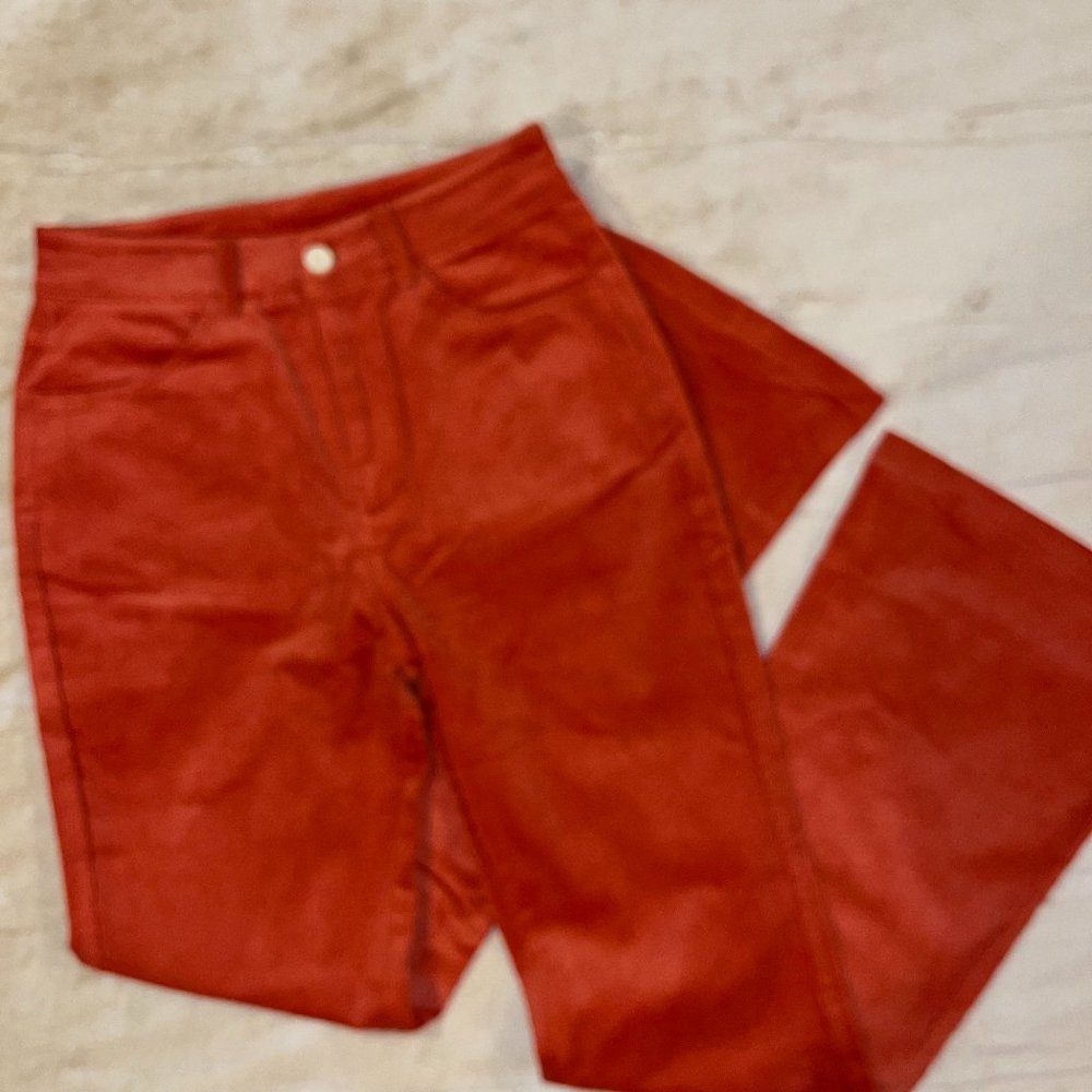 NWT Cider Orange Corduroy Straight Pants Sz S